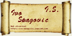 Ivo Špagović vizit kartica